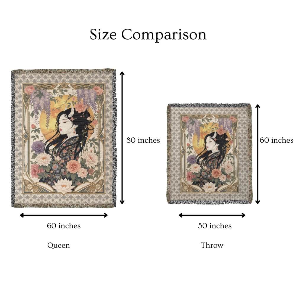 The Lady Oni - woven blanket