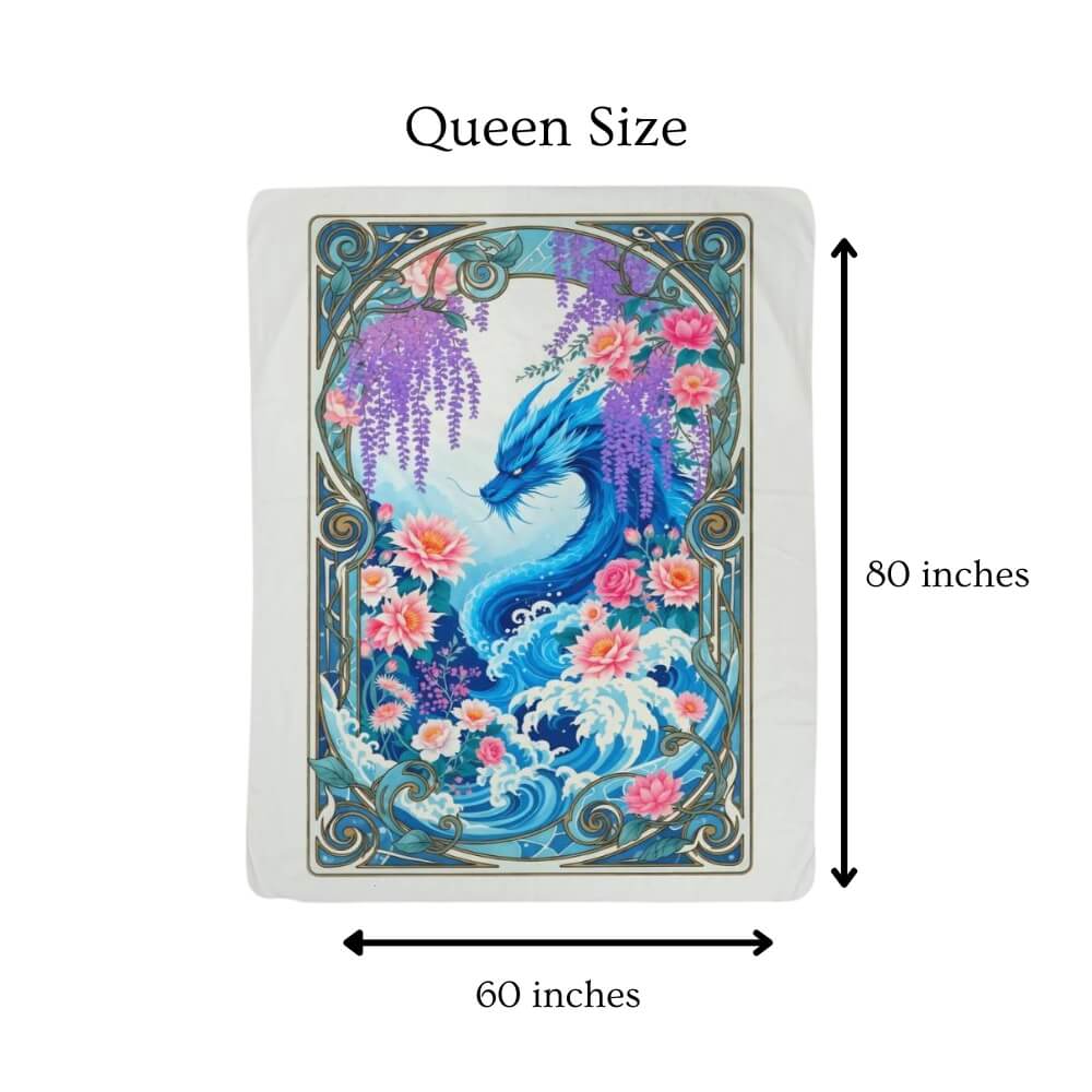 The Water Dragon - sherpa fleece blanket