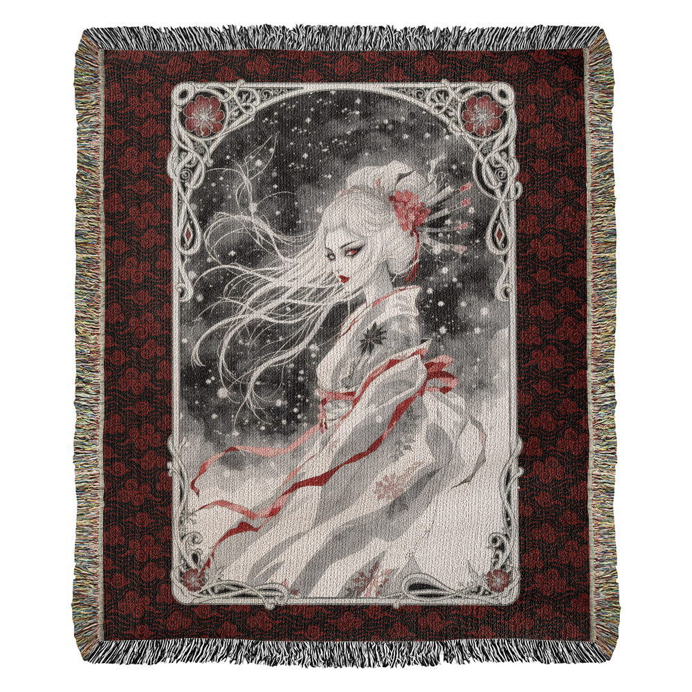 The Snow Lady - woven blanket