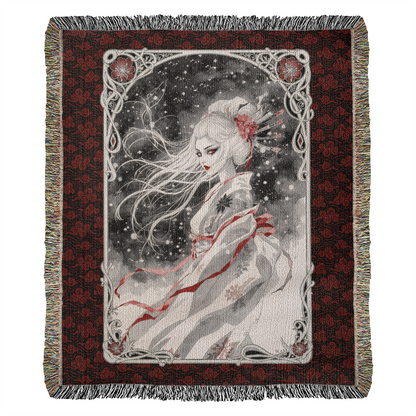 The Snow Lady - woven blanket