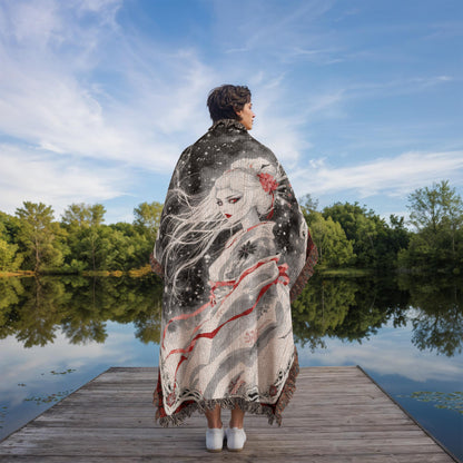 The Snow Lady - woven blanket