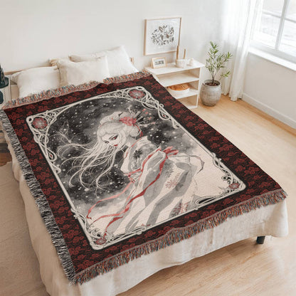 The Snow Lady - woven blanket