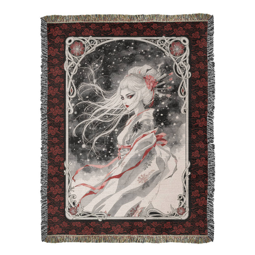 The Snow Lady - woven blanket