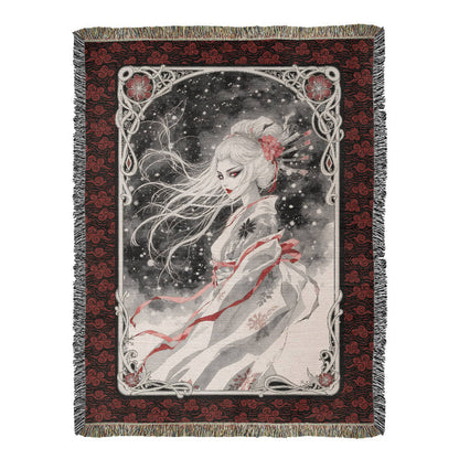 The Snow Lady - woven blanket
