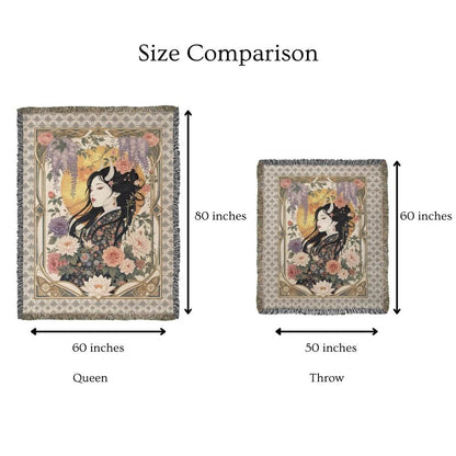 The Lady Oni - woven blanket