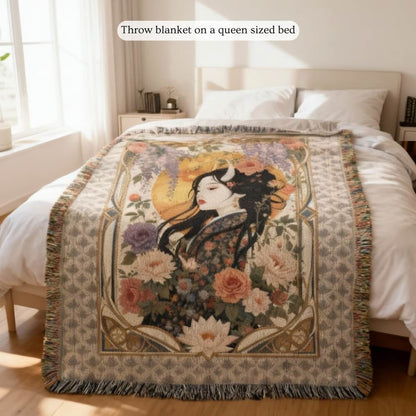 The Lady Oni - woven blanket