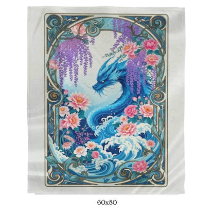 The Water Dragon - mink fleece blanket