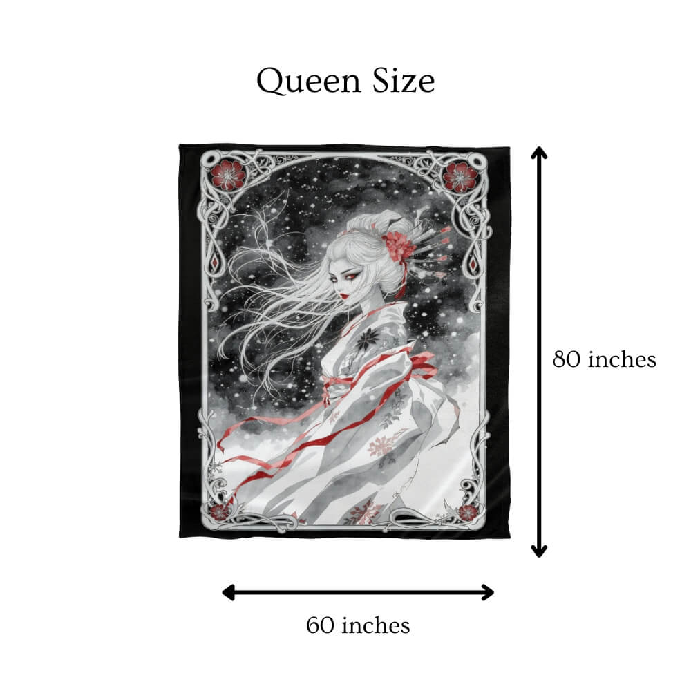 The Snow Lady - mink fleece blanket