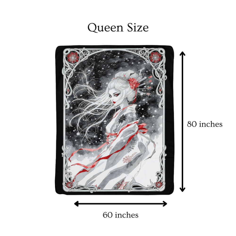 The Snow Lady - sherpa fleece blanket