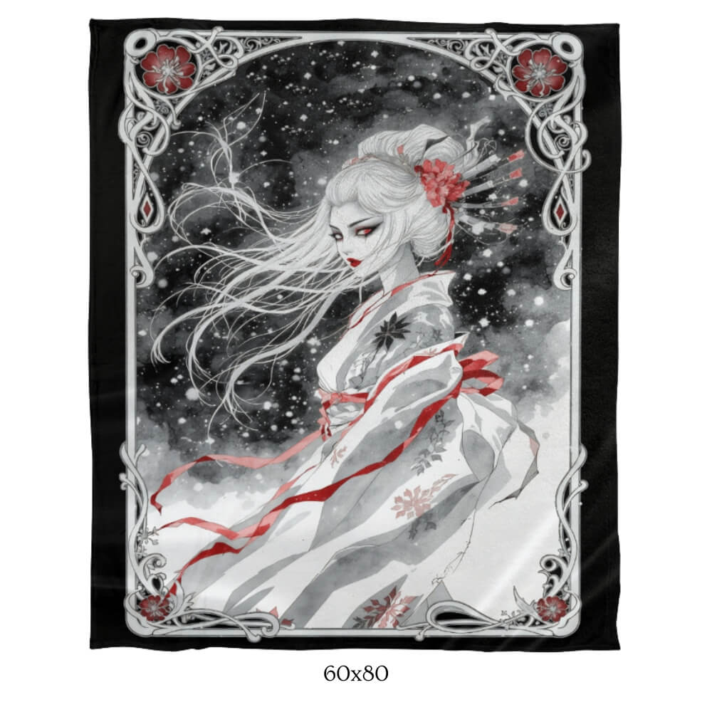 The Snow Lady - mink fleece blanket