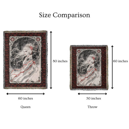 The Snow Lady - woven blanket