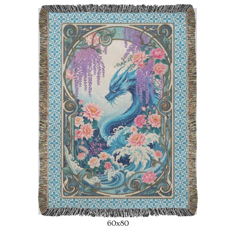 The Water Dragon - woven blanket