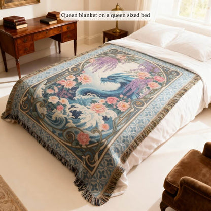 The Water Dragon - woven blanket