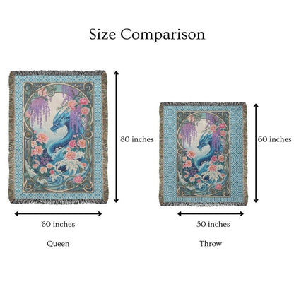 The Water Dragon - woven blanket