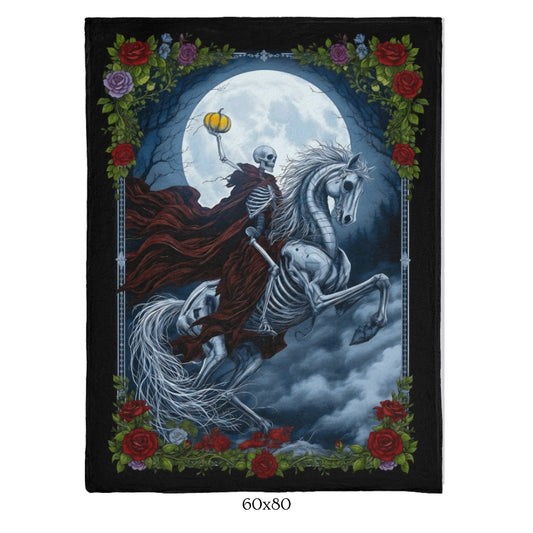 The Horseman - mink fleece blanket