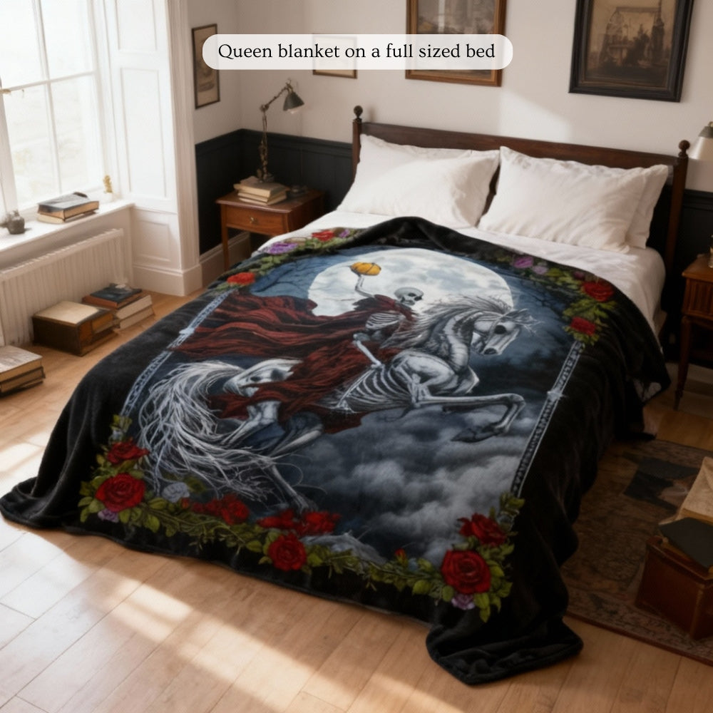 The Horseman - mink fleece blanket