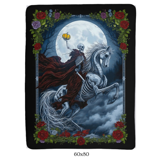 The Horseman - sherpa fleece blanket