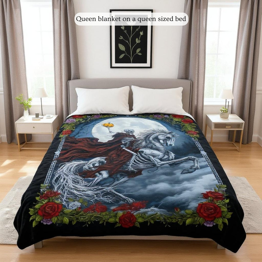 The Horseman - sherpa fleece blanket
