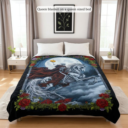 The Horseman - sherpa fleece blanket
