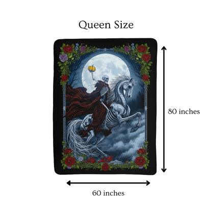 The Horseman - sherpa fleece blanket