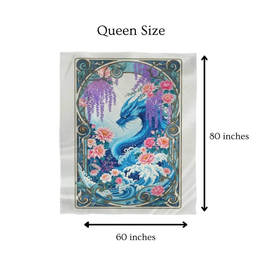 The Water Dragon - mink fleece blanket