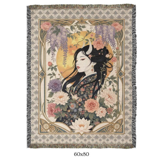 The Lady Oni - woven blanket
